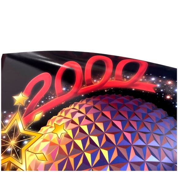 Vtg 2000 Walt Disney World EPCOT Sorcerer Mickey Mouse Poster 16 x 20 w Canister - Picture 4 of 4